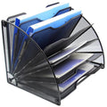 6-Tier Fan-Shaped Mesh File Rack