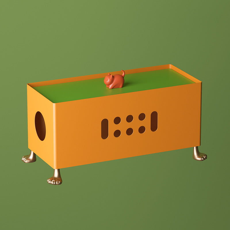 Creative Cartoon Big Feet Power Socket Data Cable Wire Storage Box Stylish Office Desktop Organizer