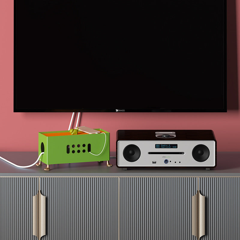 Creative Cartoon Big Feet Power Socket Data Cable Wire Storage Box Stylish Office Desktop Organizer