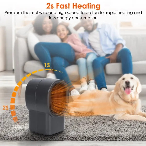 500W Portable Electric Space Heater Mini Desktop Fan Heater