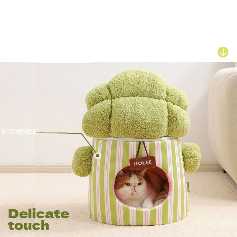 Cauliflower Tree Hole Nest Three-dimensional Enclosed One Dual-purpose Small Dog House Creative Cat House